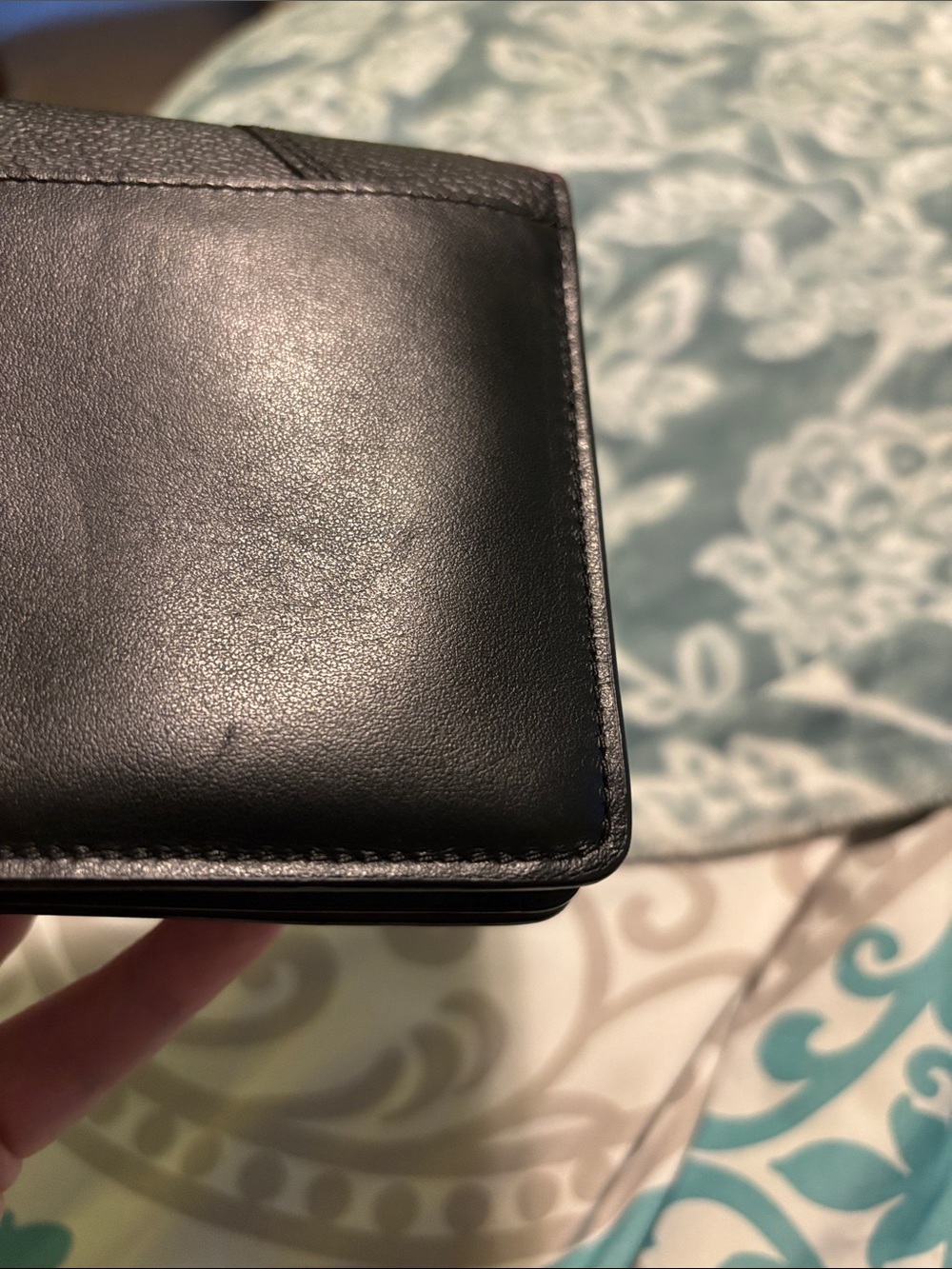 Coach Black Leather Clutch with Metallic Purple Panels - Picture 11 of 11